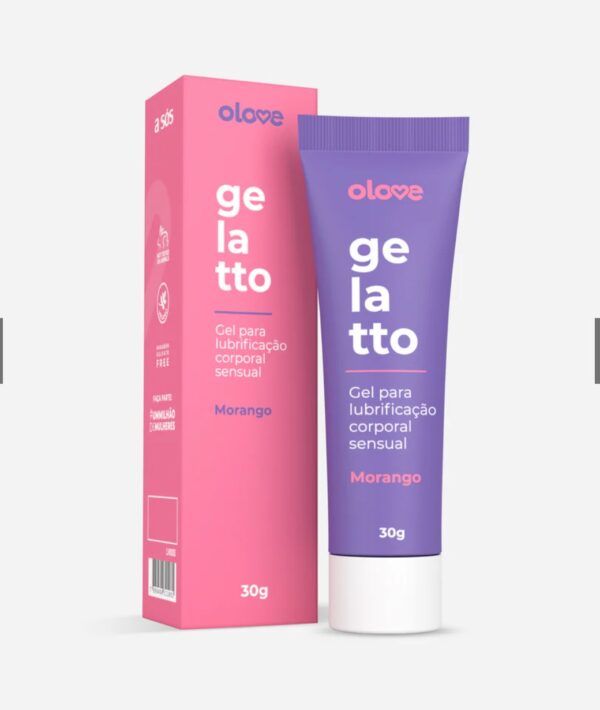 Gel Lubrificante Beijável Olove Gelatto - morango- 30 g
