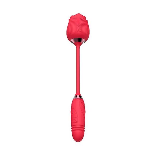 VIBRADOR FORMATO DE ROSA COM 10 MODOS DE VIBRAÇÃO, VAI E VEM E PULSAÇÃO - Image 3
